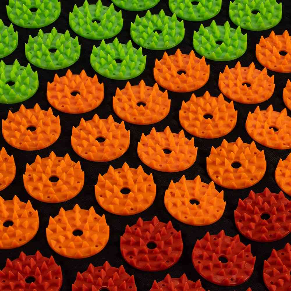 Массажный акупунктурный коврик с валиком Iglu, разноцветный - 6