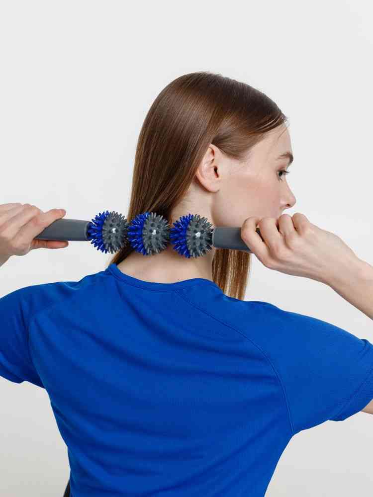 Ручной МФР-массажер Tres Picos, серый с синим - 4