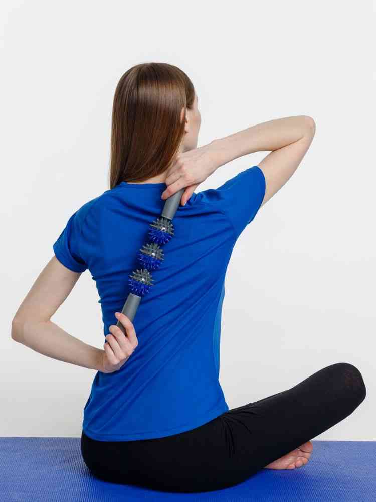 Ручной МФР-массажер Tres Picos, серый с синим - 5