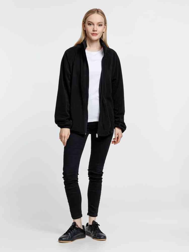 Куртка флисовая унисекс Fliska, черная - 10