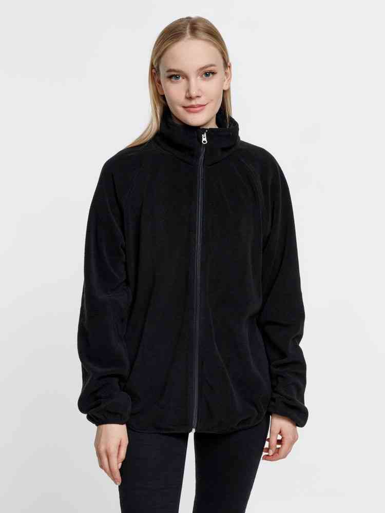 Куртка флисовая унисекс Fliska, черная - 7