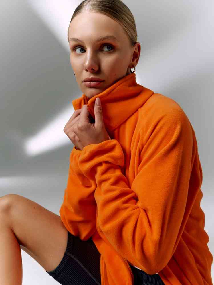 Куртка флисовая унисекс Fliska, оранжевая - 16