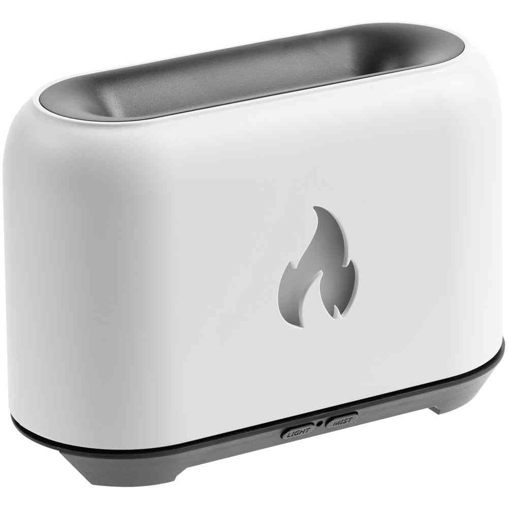 Увлажнитель-ароматизатор Fire Flick с имитацией пламени, белый - 2