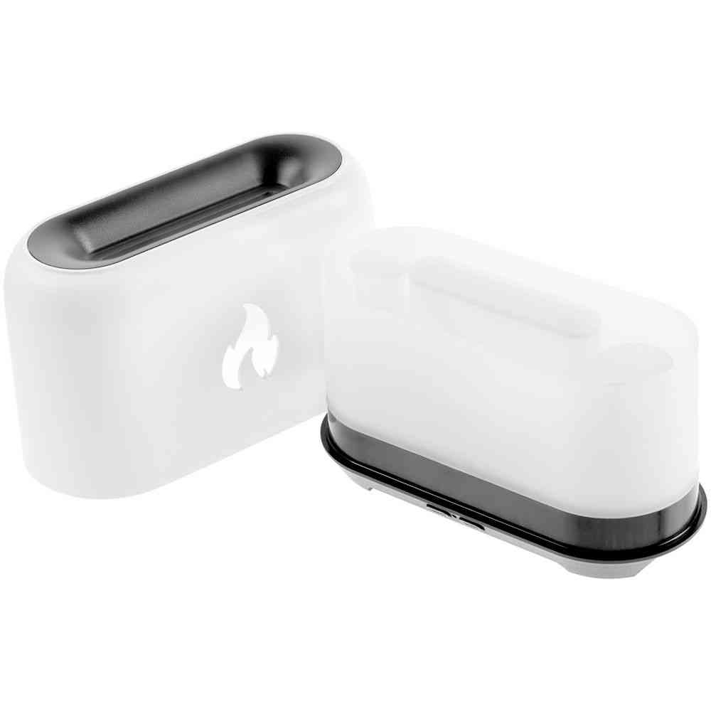 Увлажнитель-ароматизатор Fire Flick с имитацией пламени, белый - 5