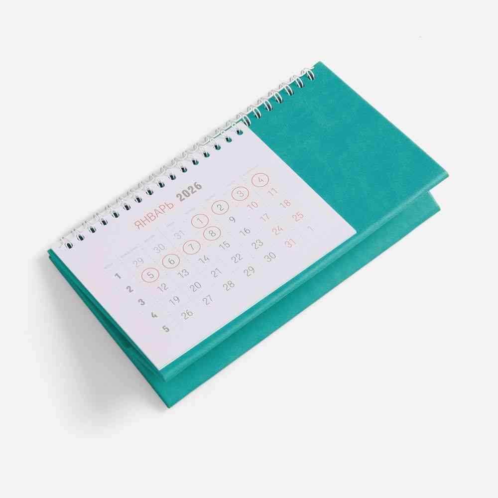 Календарь настольный Brand, бирюзовый - 3