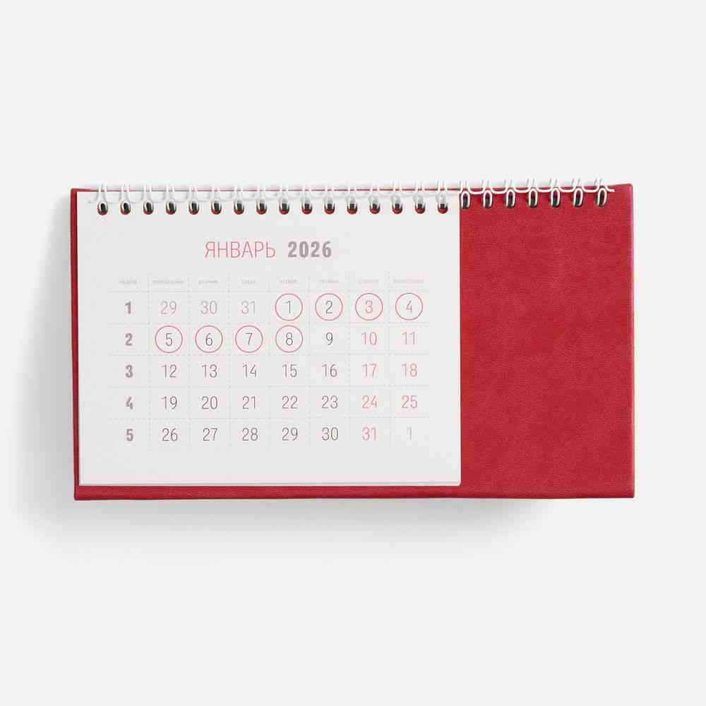 Календарь настольный Brand, красный - 2