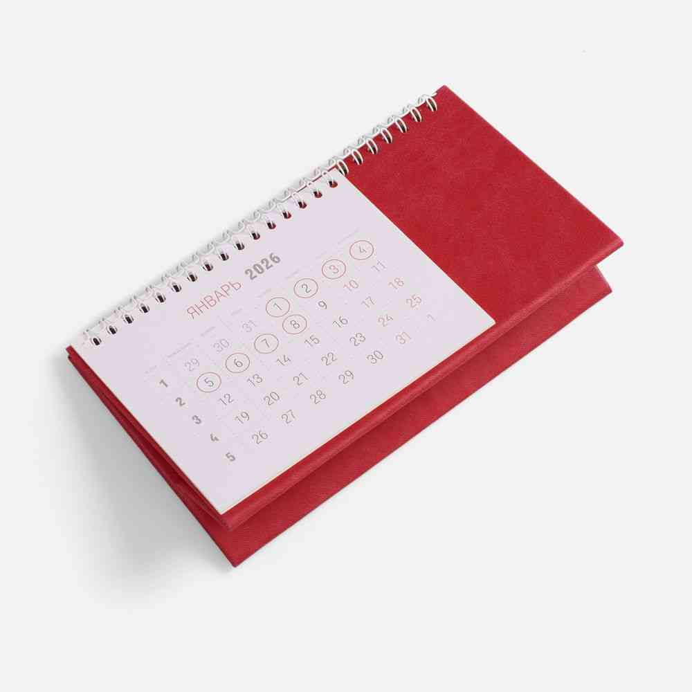 Календарь настольный Brand, красный - 3