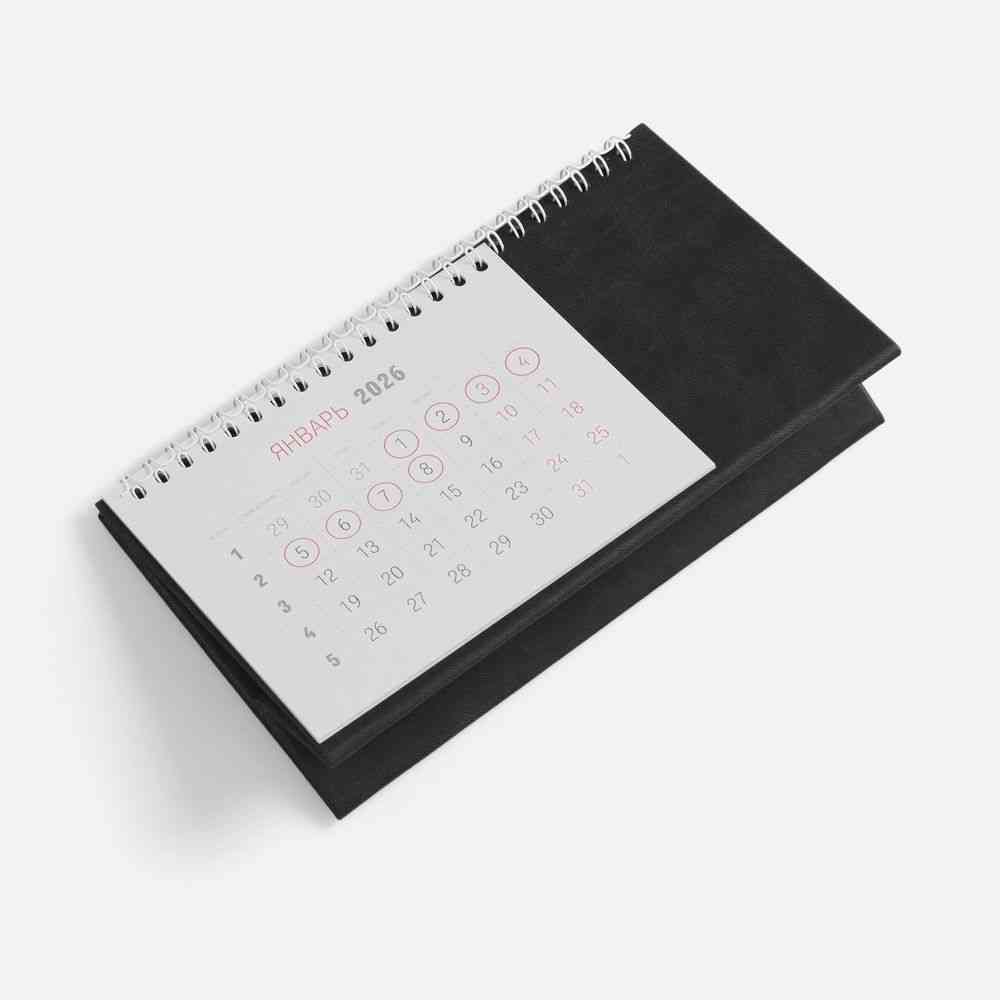 Календарь настольный Brand, черный - 3