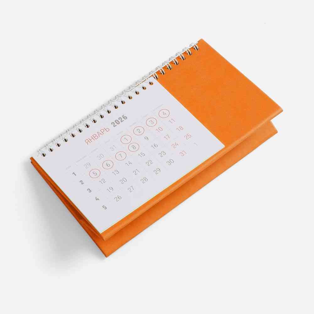 Календарь настольный Brand, оранжевый - 3
