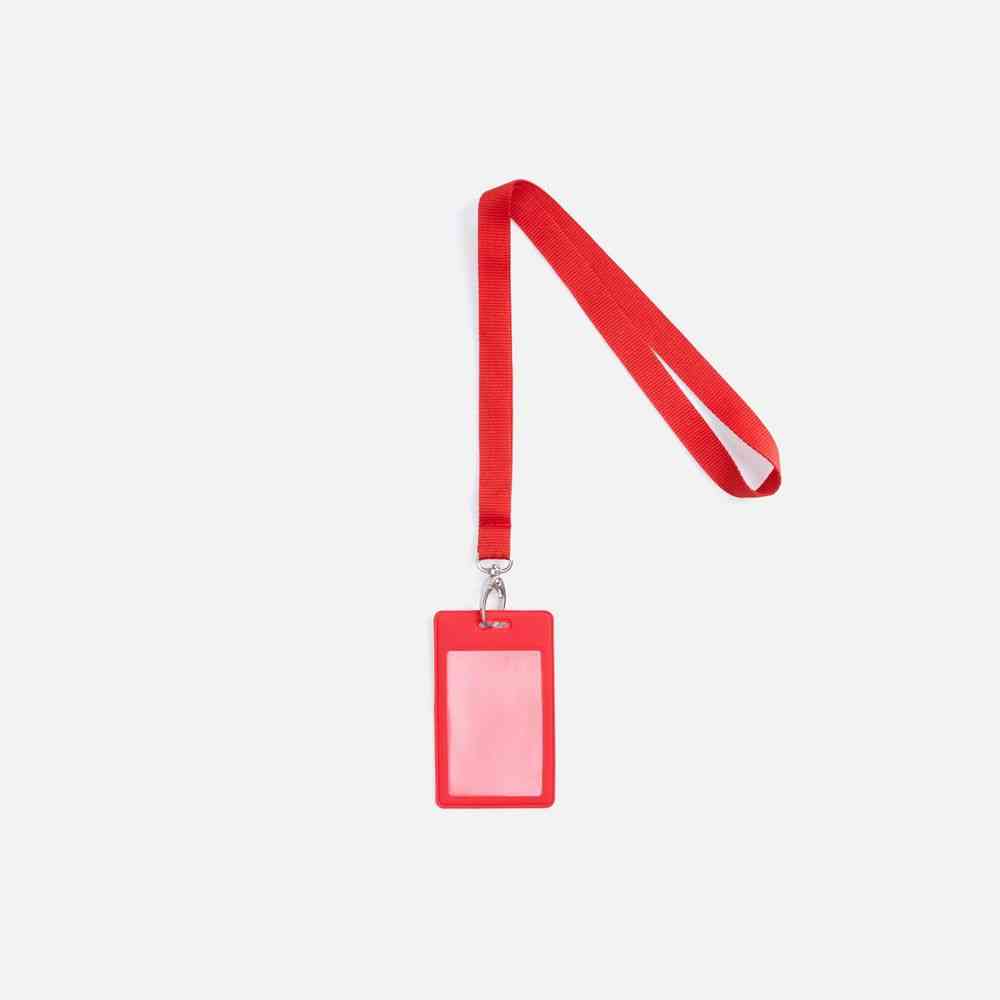 Лента для бейджа Pin, красная - 2