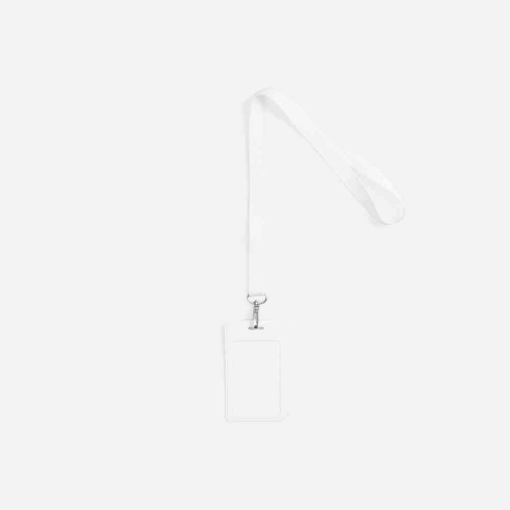 Лента для бейджа Pin, белая - 2