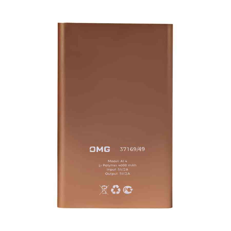 Универсальный аккумулятор Al 4 (4000 мАч), золотистый, 11х6.9х0,98 см - 3