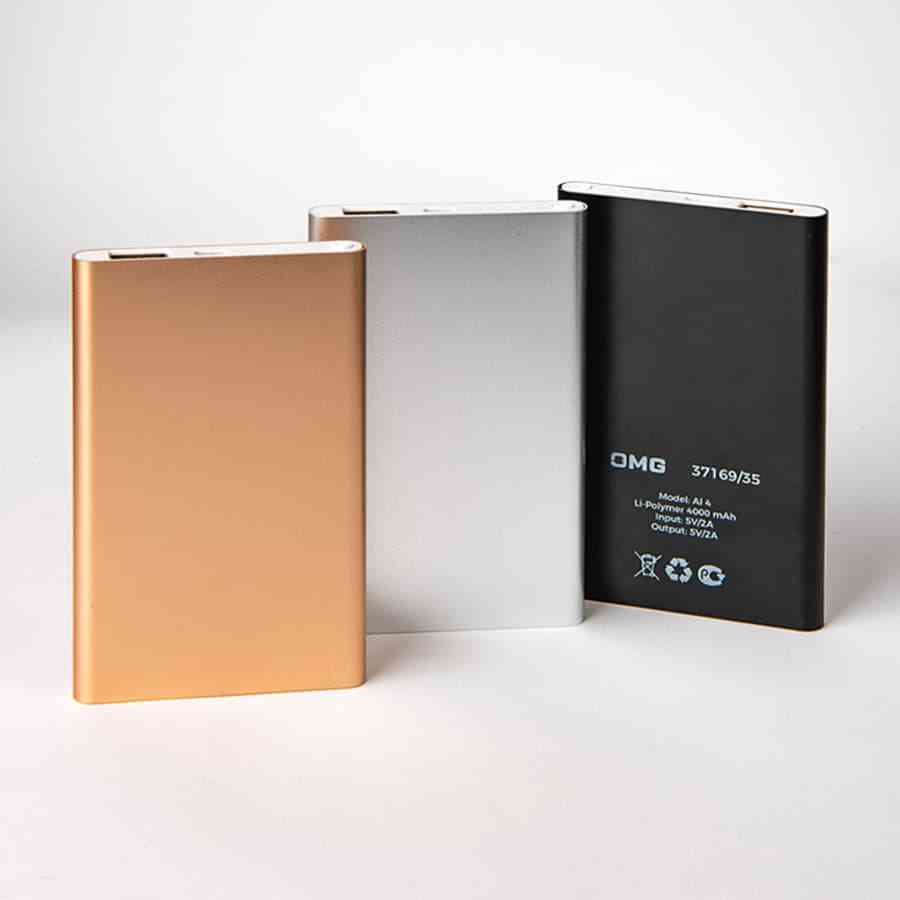 Универсальный аккумулятор Al 4 (4000 мАч), золотистый, 11х6.9х0,98 см - 4