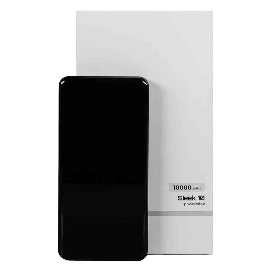 Универсальный аккумулятор Sleek 10 (10000 мАч), черный, 14х6.8х1,5 см - 6