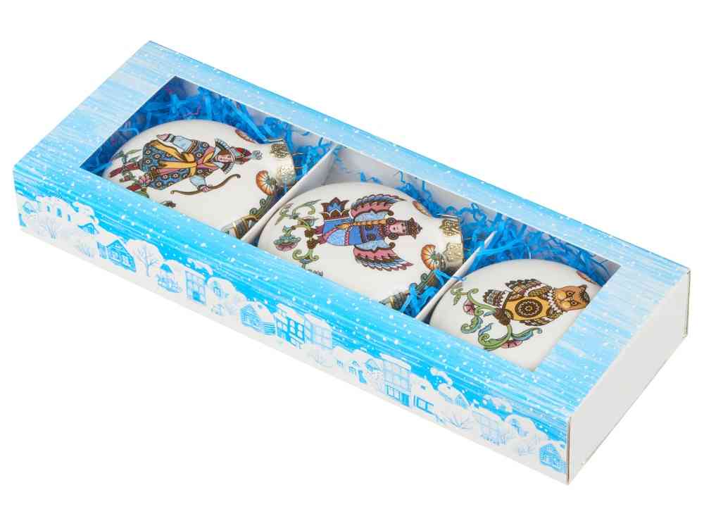 Набор новогодних игрушек, 3 шт - 5