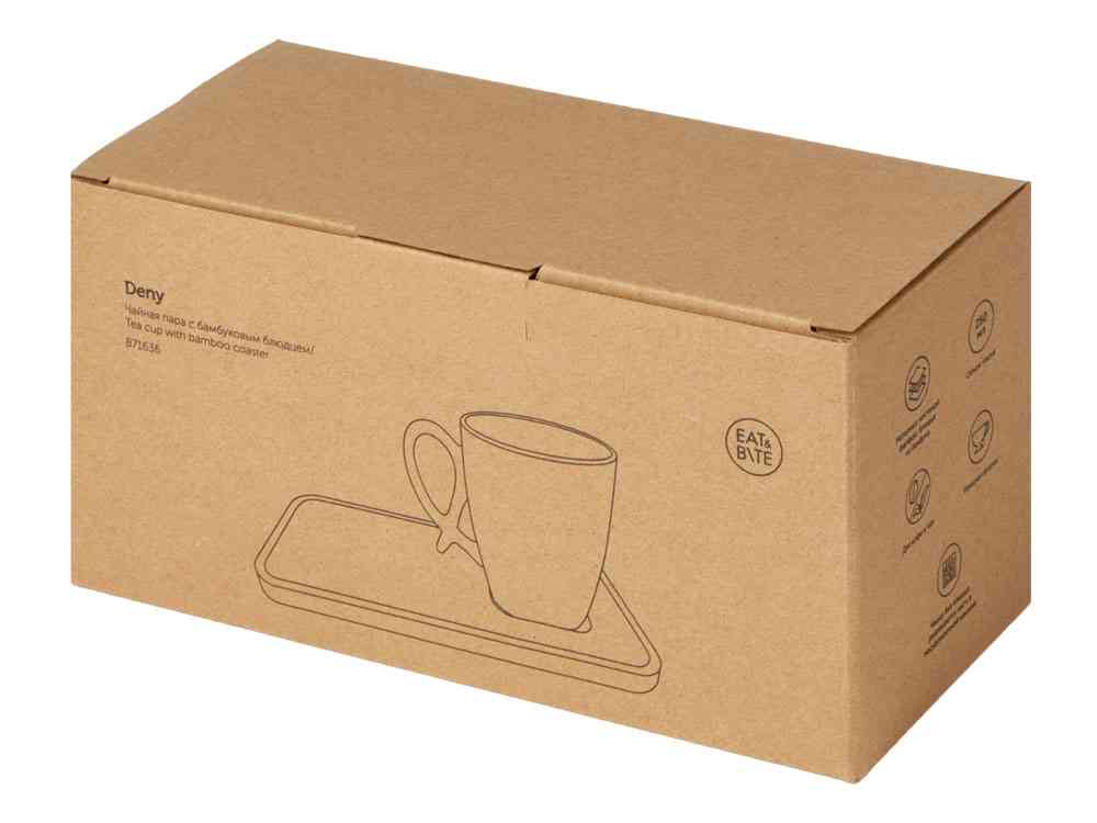 Чайная пара с бамбуковым блюдцем Deny - 5