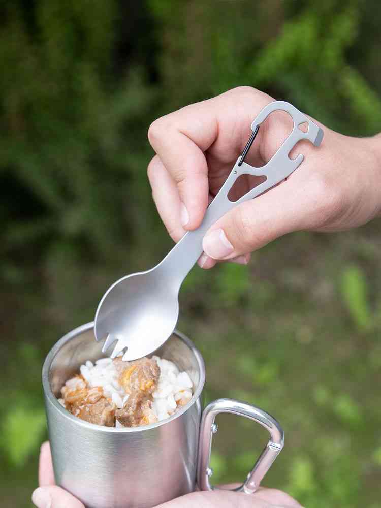 Походный столовый прибор Twin Win, стальной - 7