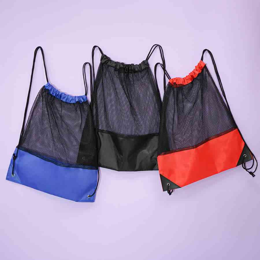 Рюкзак мешок с укреплёнными уголками Mesh, красный, 35*41 см, полиэстер 210D - 3