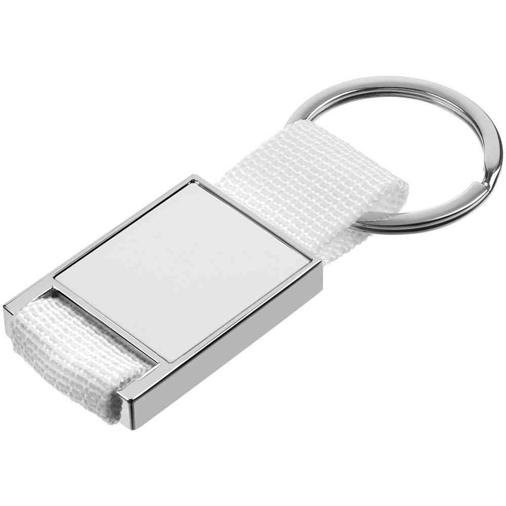 Брелок Stropp с тканевой вставкой, белый - 3