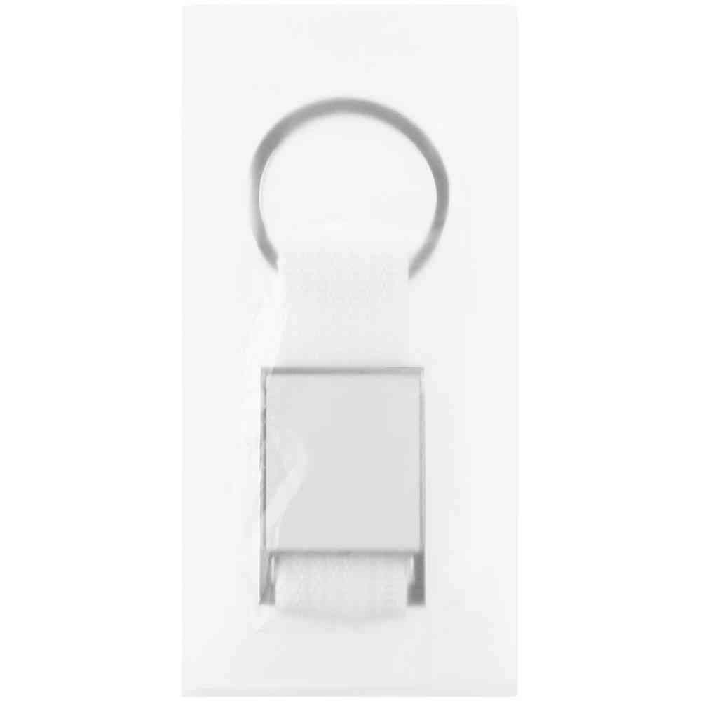 Брелок Stropp с тканевой вставкой, белый - 4