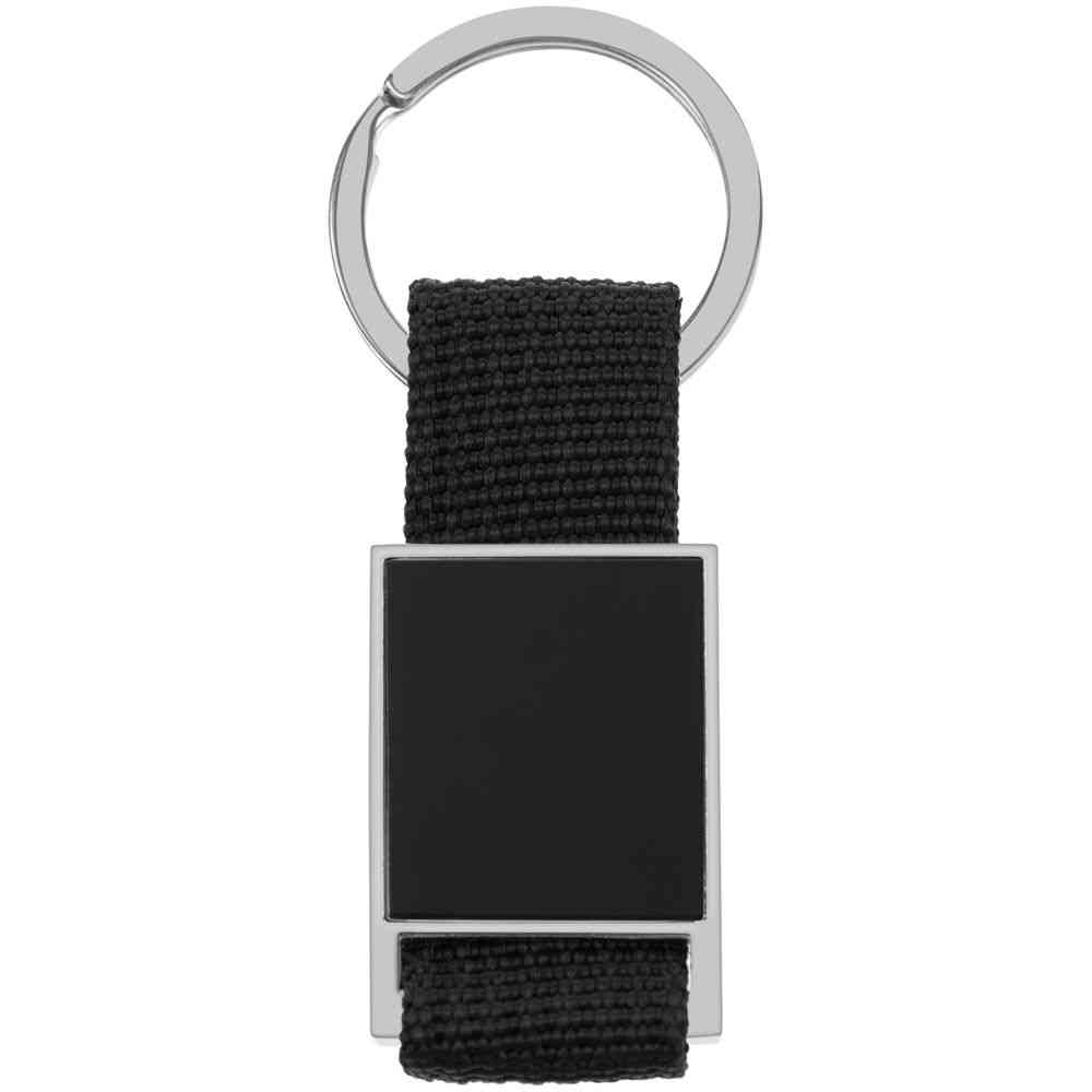 Брелок Stropp с тканевой вставкой, черный - 2