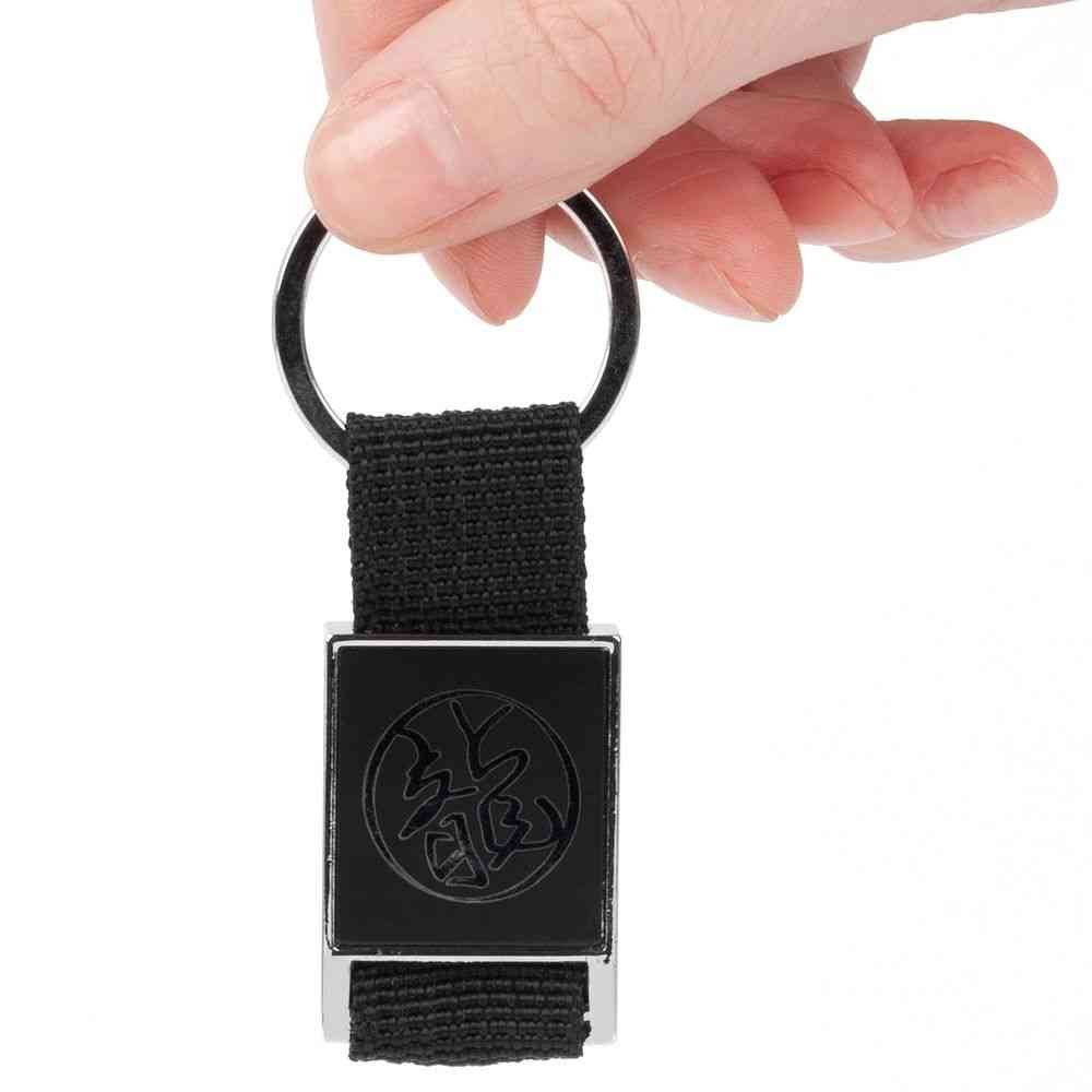 Брелок Stropp с тканевой вставкой, черный - 5