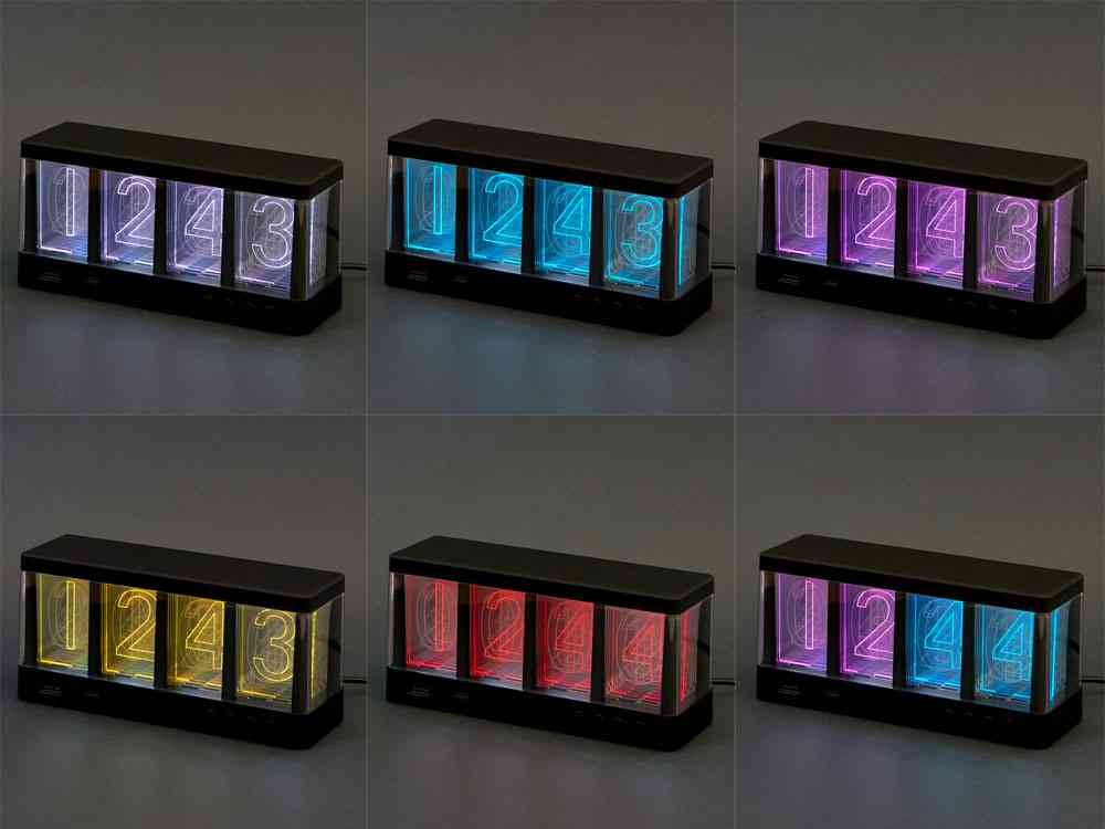 Часы с LED-подсветкой и беспроводной зарядкой Cyber, 10 Вт - 11