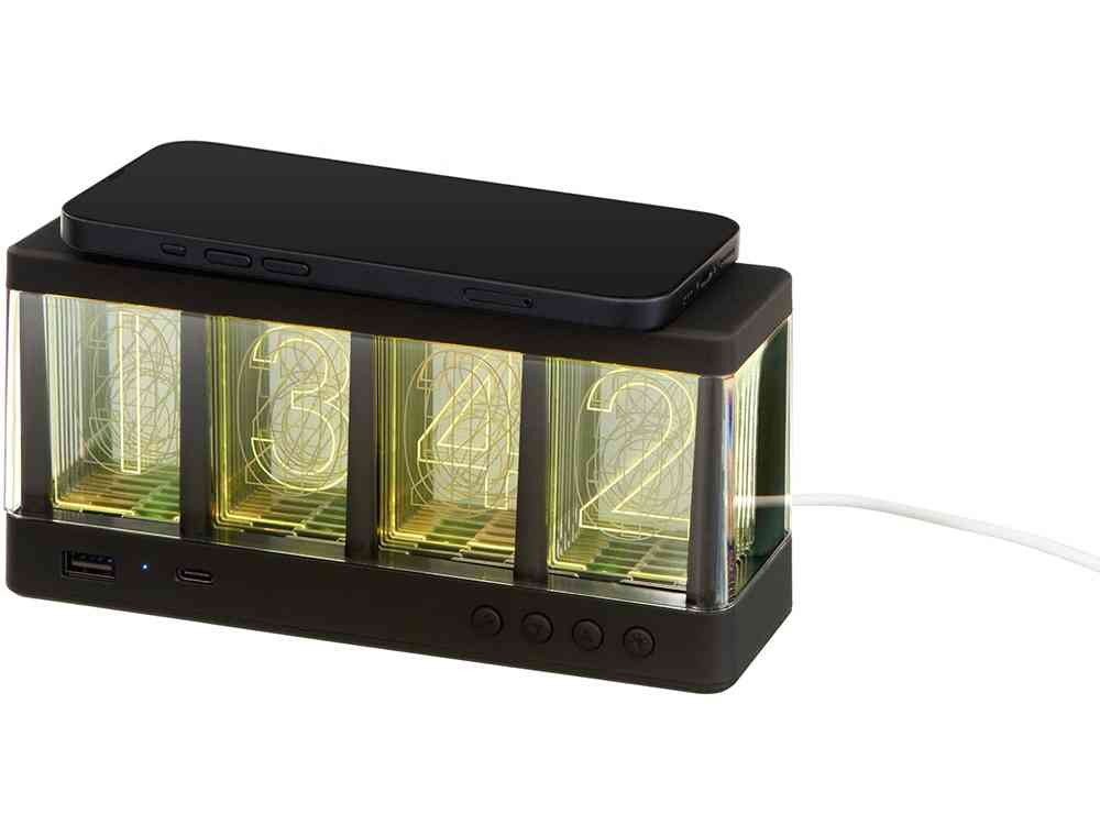 Часы с LED-подсветкой и беспроводной зарядкой Cyber, 10 Вт - 2