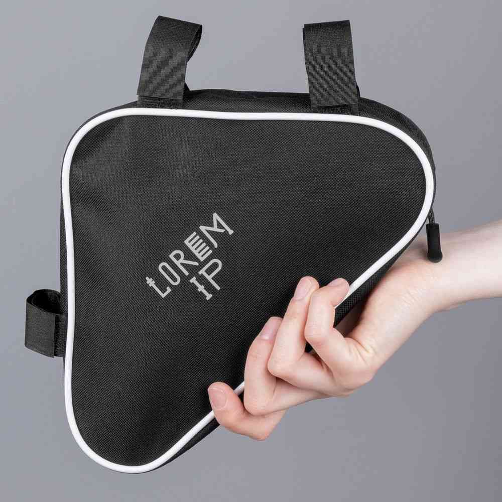 Велосумка на раму BikeLine Mini, черная с белым - 5