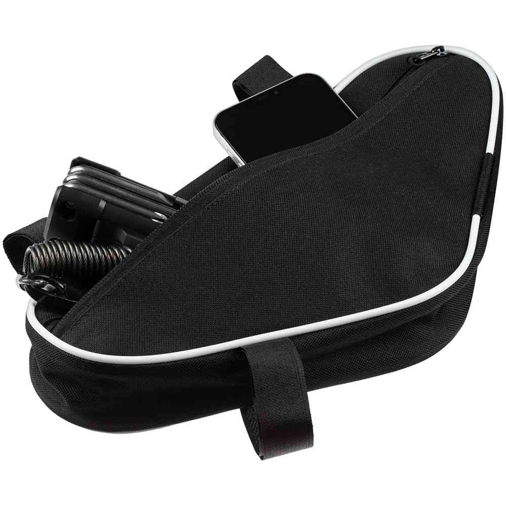 Велосумка на раму BikeLine, черная с белым - 4