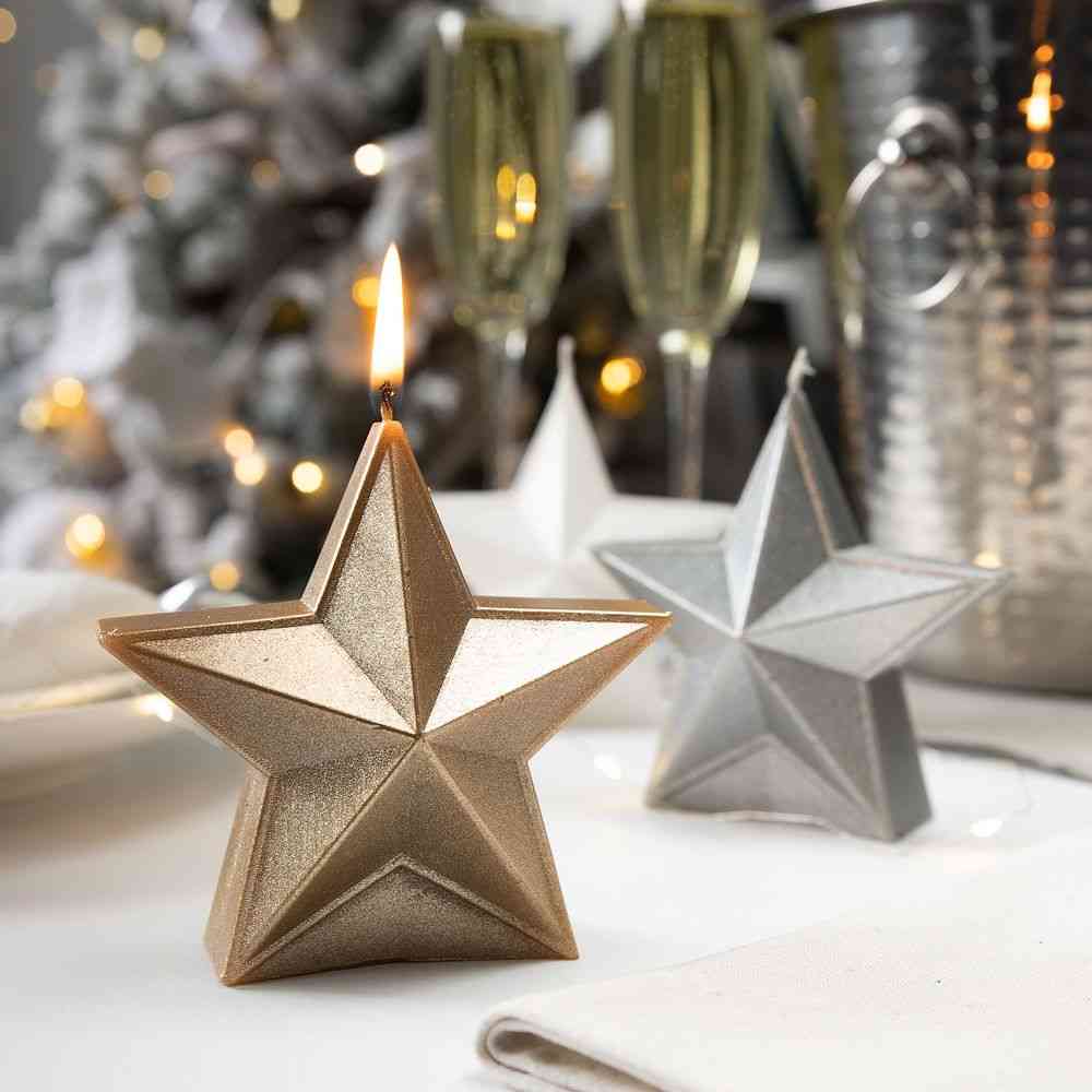 Свеча High Five, золотистая - 4