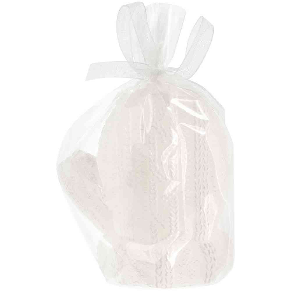 Свеча Kniteam, варежка, белая - 2