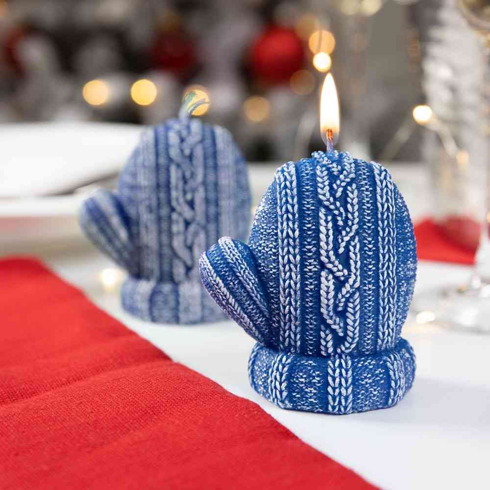 Свеча Kniteam, варежка, синяя - 4