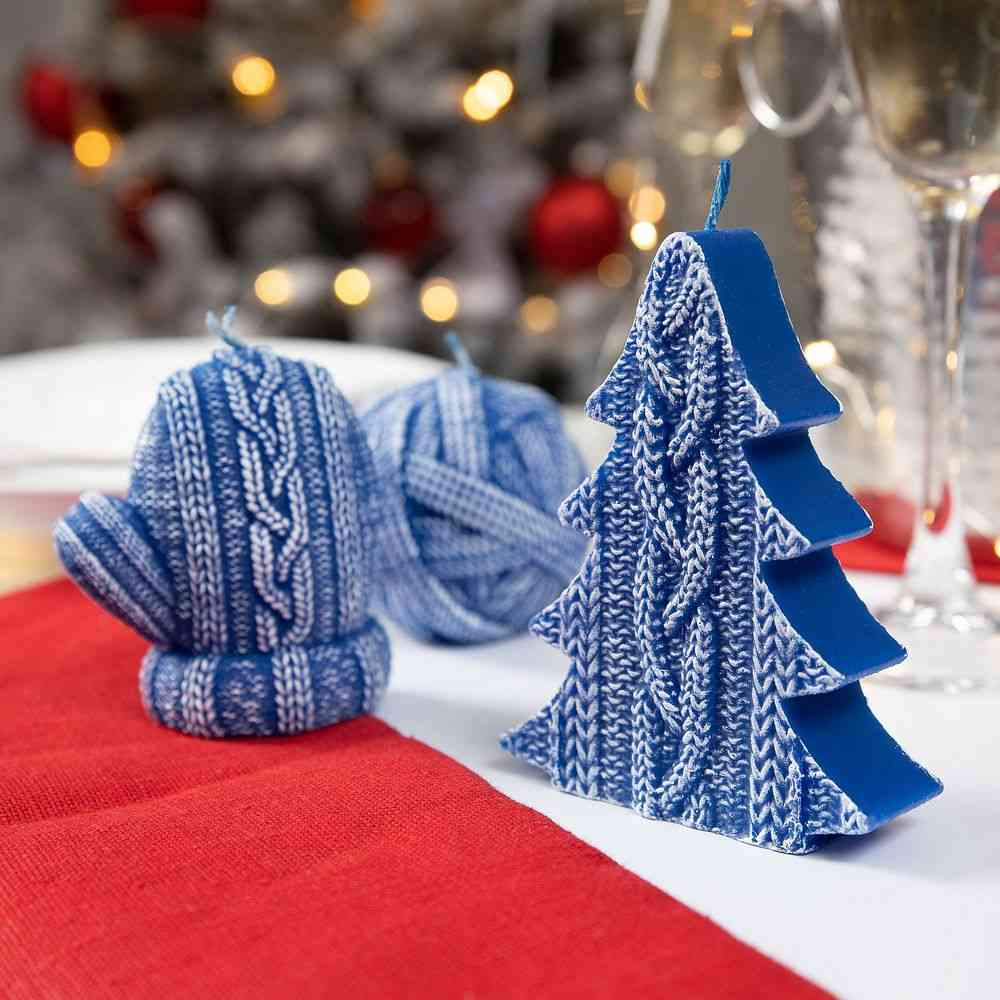 Свеча Kniteam, варежка, синяя - 5