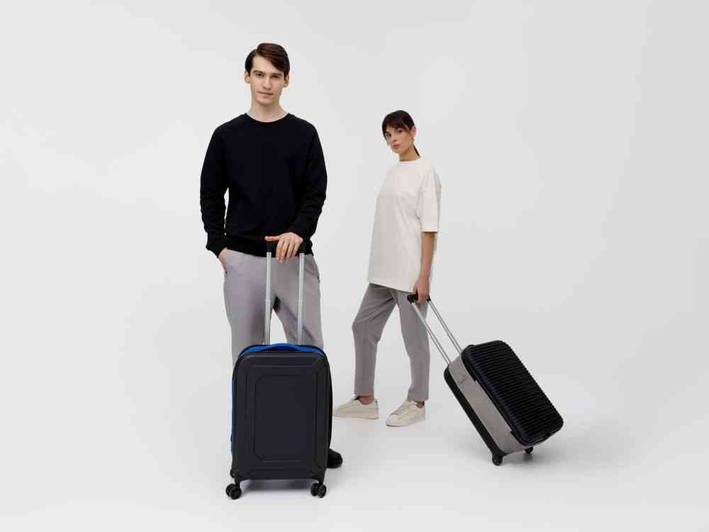 Чемодан Platta, черный с синим - 18