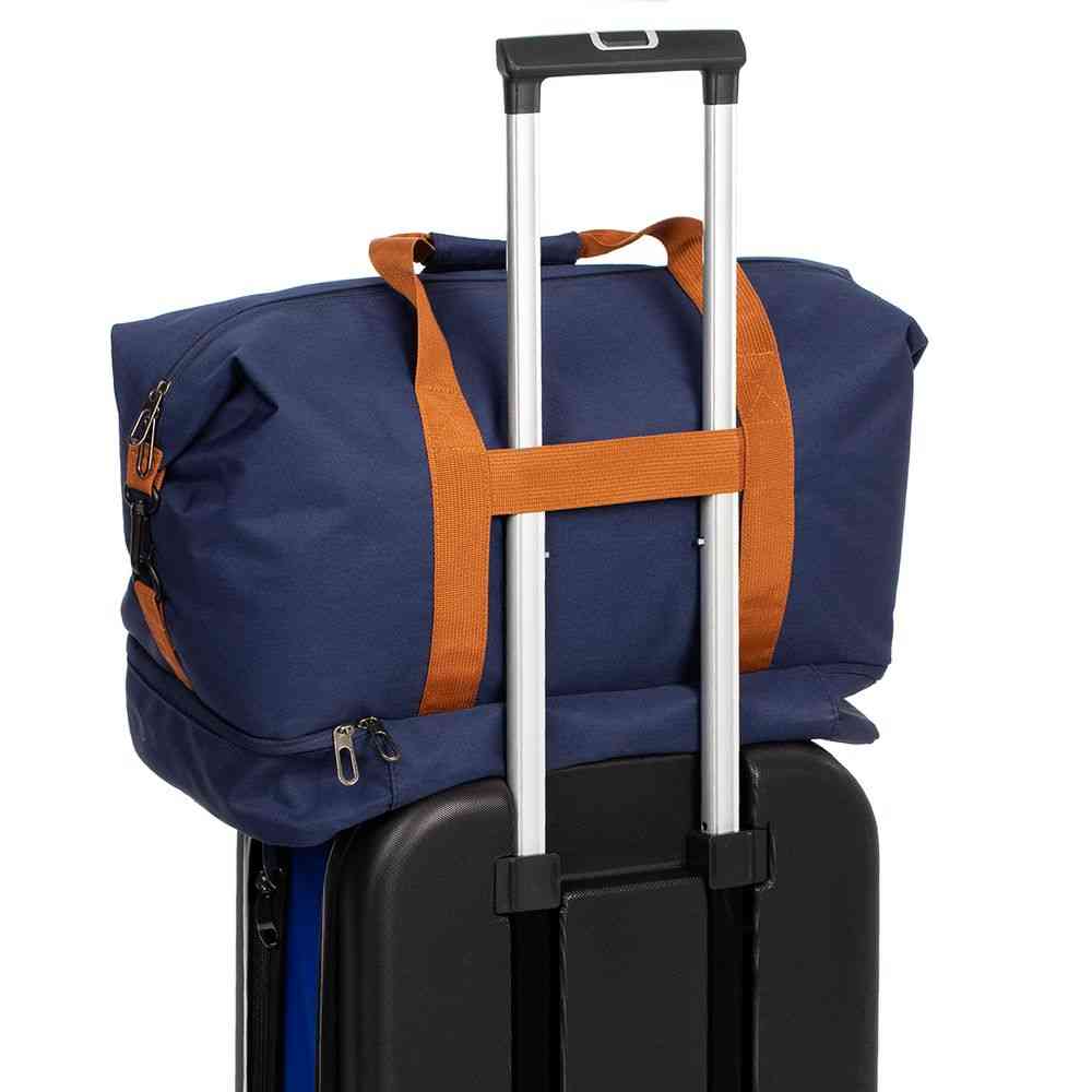 Чемодан Platta, черный с синим - 10