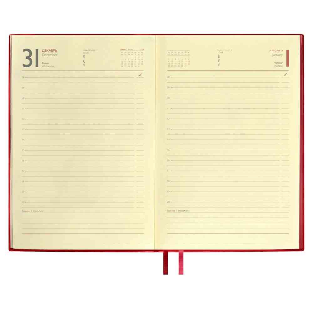 Ежедневник Merida, датированный, красный - 10