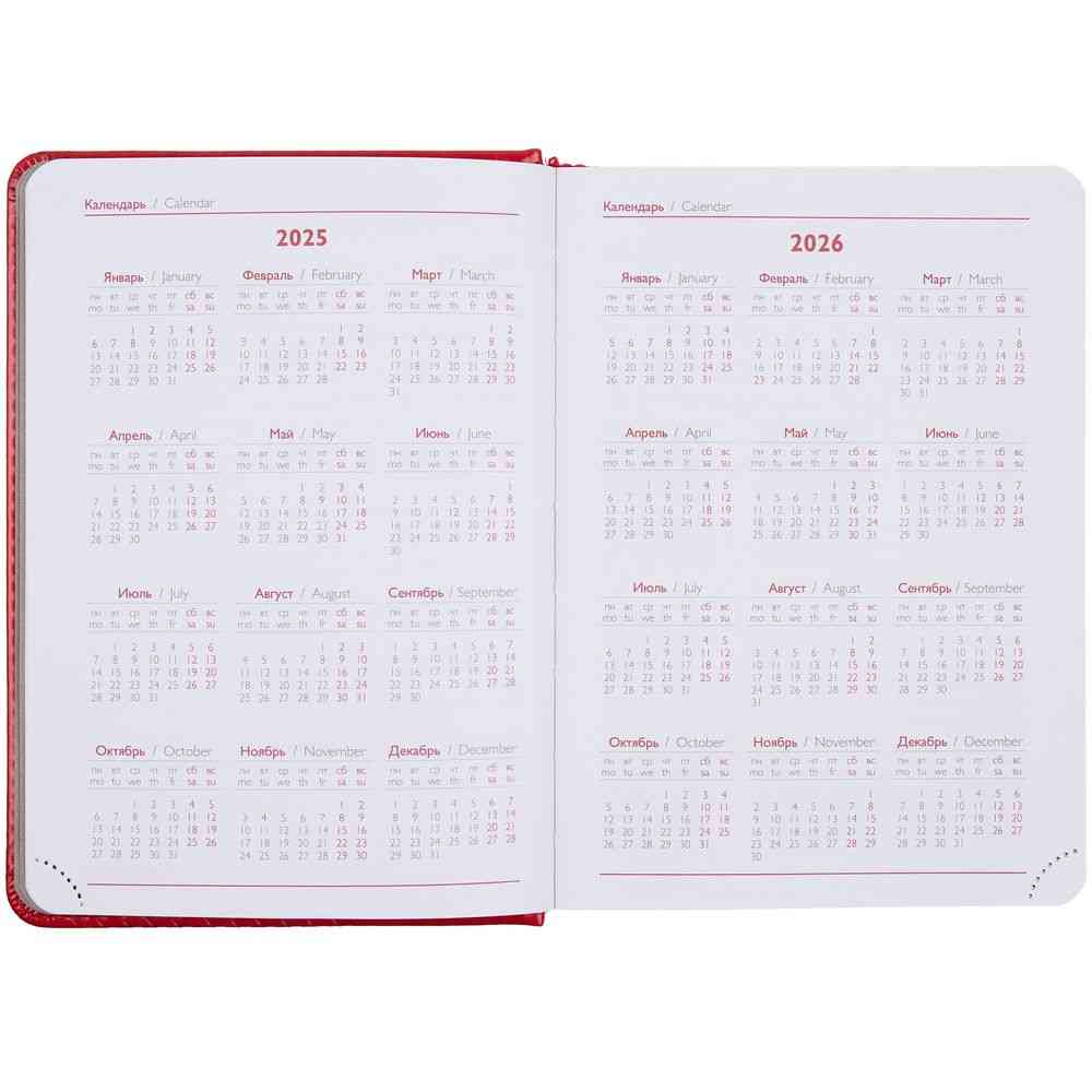 Ежедневник Faro Mini, датированный, красный - 8