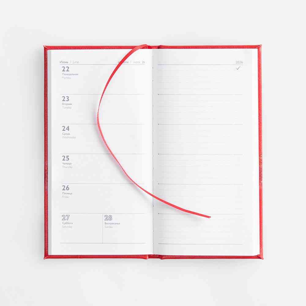 Еженедельник Baza, датированный, красный - 12
