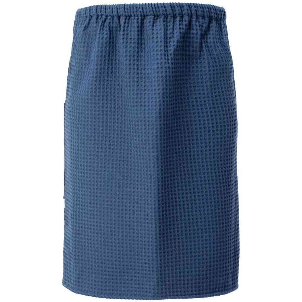 Килт вафельный мужской Onsen, темно-синий, единый размер - 2