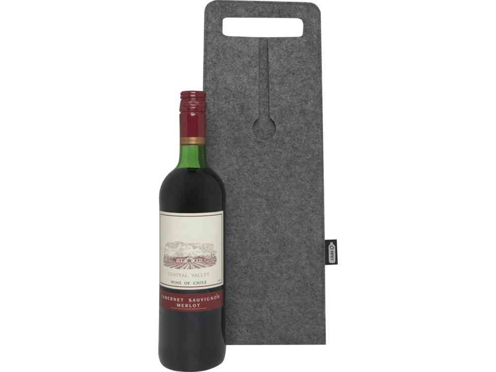 Сумка-чехол для бутылки вина Felta из переработанного фетра - 4