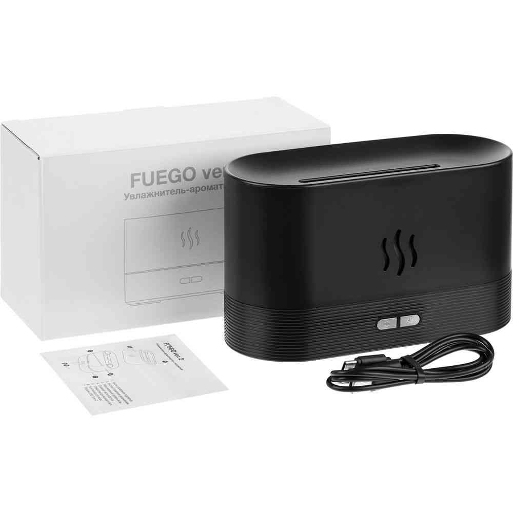 Увлажнитель-ароматизатор с имитацией пламени Fuego ver.2, черный - 7