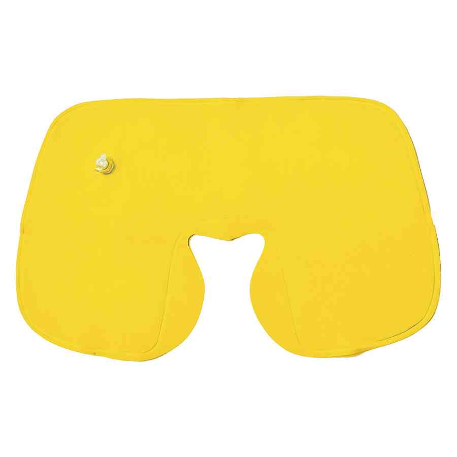 Подушка  надувная дорожная WAY  в футляре; желтый; 43,5х27,5 см; твил - 3