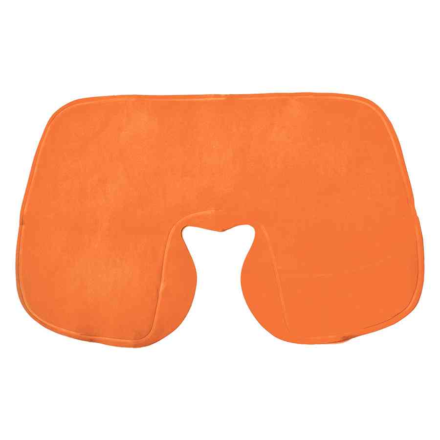 Подушка  надувная дорожная WAY в футляре; оранжевый; 43,5х27,5 см; твил - 2