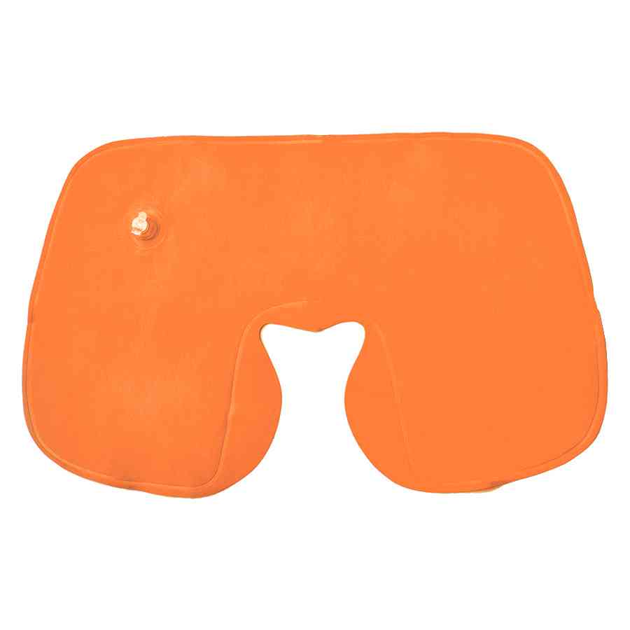 Подушка  надувная дорожная WAY в футляре; оранжевый; 43,5х27,5 см; твил - 3