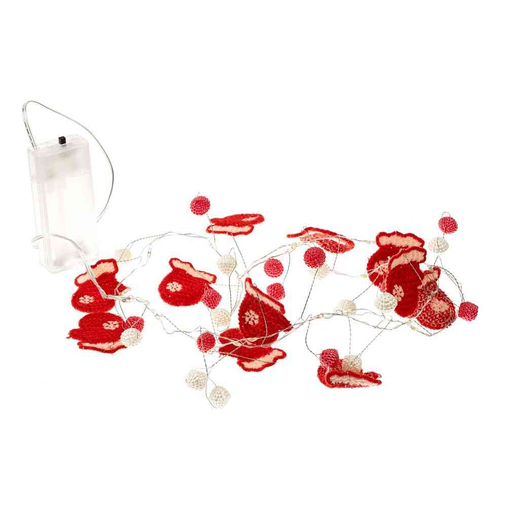 Гирлянда Merry Mittens, красная - 5