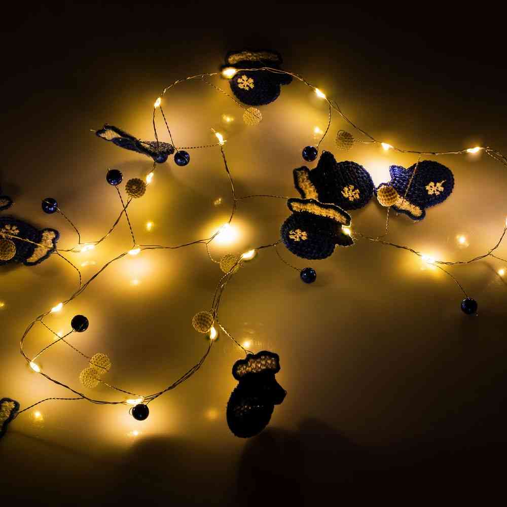 Гирлянда Merry Mittens, синяя - 3