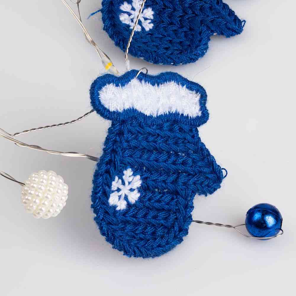 Гирлянда Merry Mittens, синяя - 4