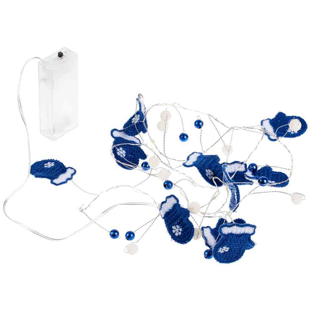 Гирлянда Merry Mittens, синяя - 5