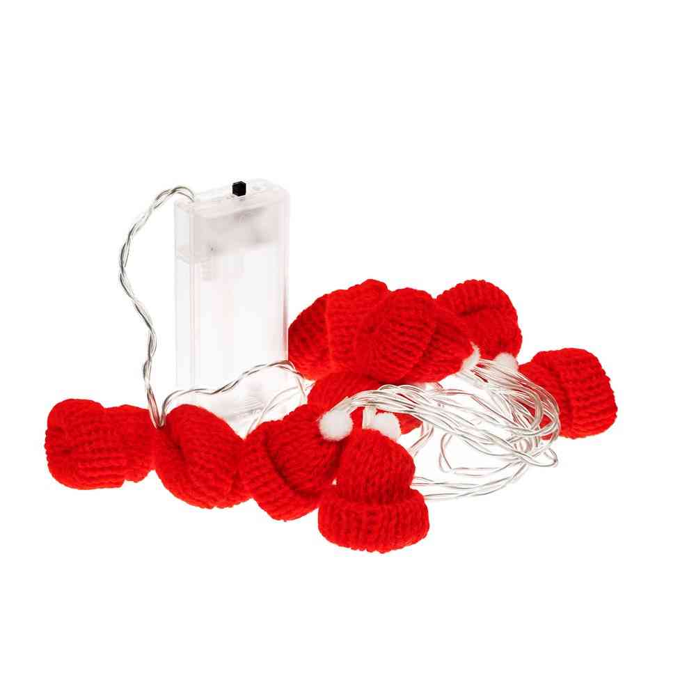 Гирлянда Cosy Poms, красная - 5